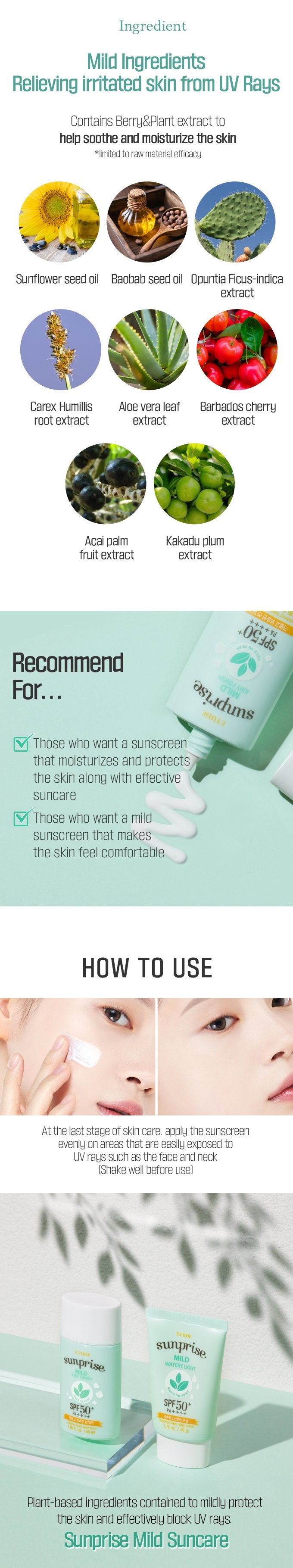 Etude - Surprise Mild Airy Finish SPF50+