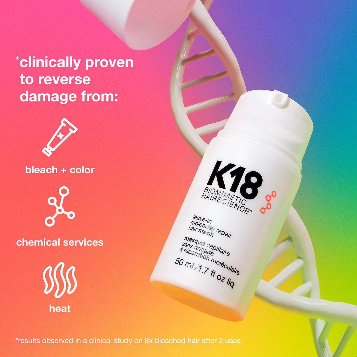 K18 - Biomimetic Hairscience Leave-In Molecular Repair Hair Mask